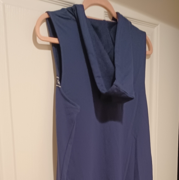 MICHAEL KORS MK LOGO TRUE NAVY SHORTS ROMPER W/ HO - Picture 12 of 16